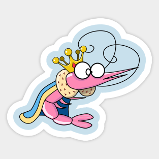 Queen Shrimp Sticker